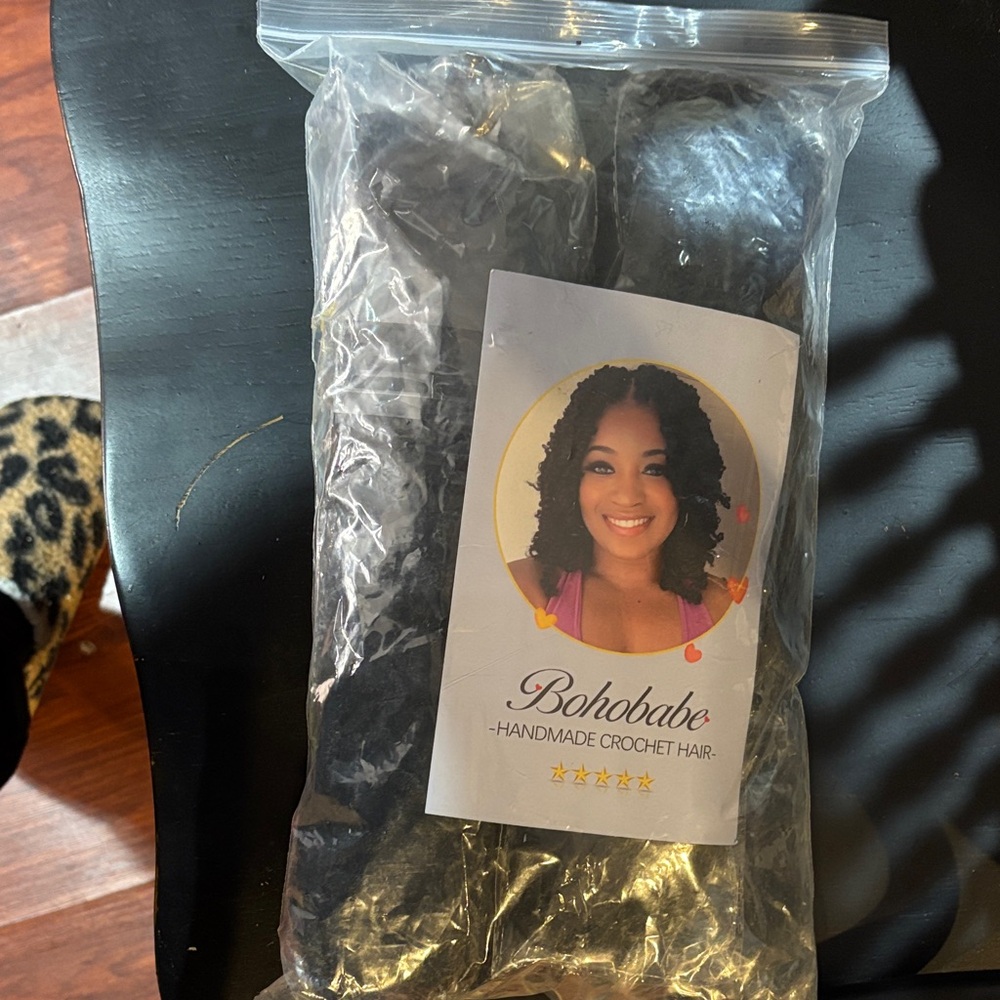 Handmade Crochet Hair - Black Crochet Extensions